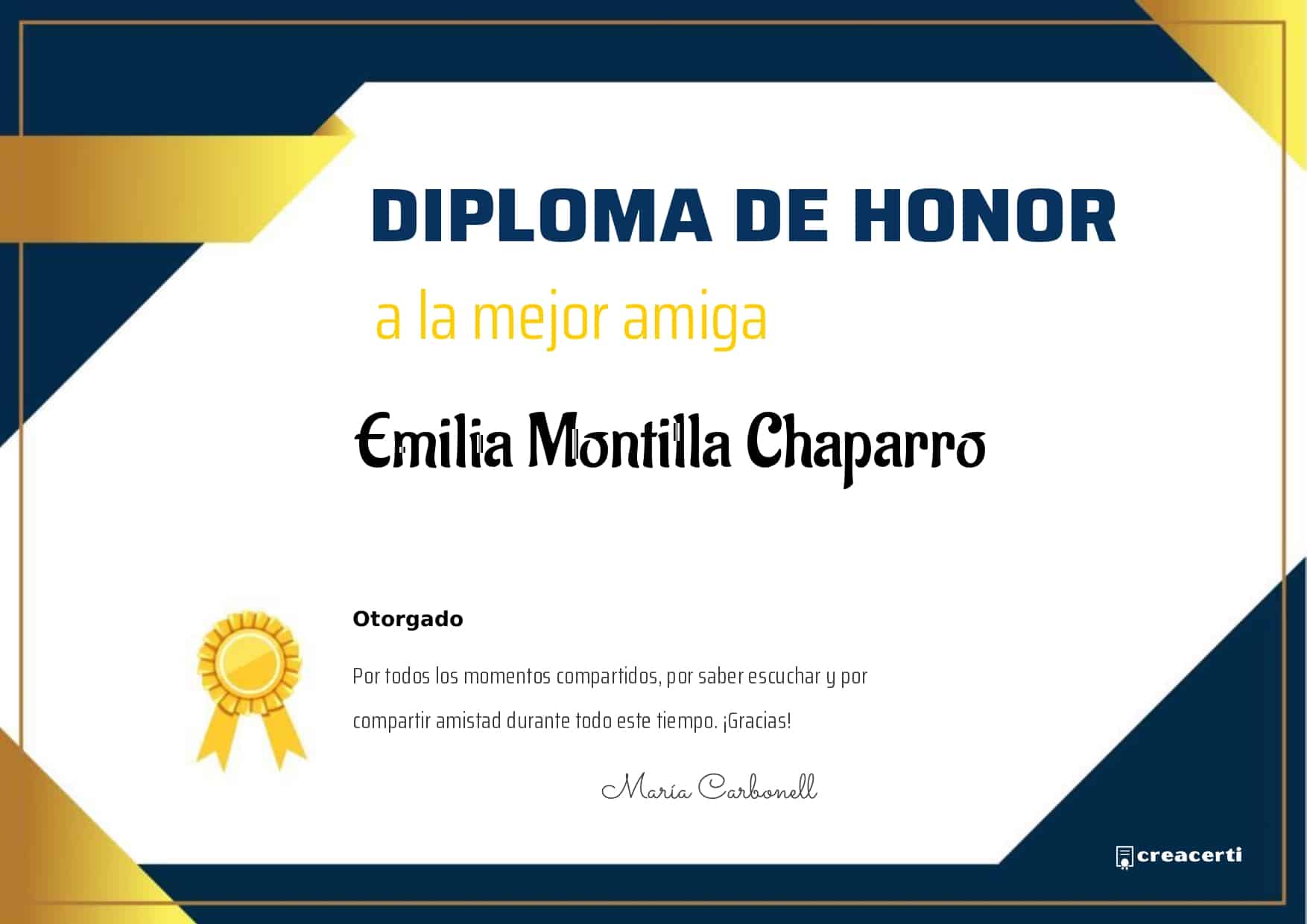 Diploma Al Mejor Amigo O Amiga GRATIS Diploma Al Mejor Amigo O Amiga GRATIS